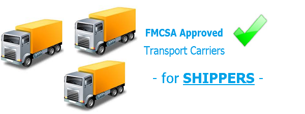 FMCSA Approved, Pre-Qualified Transport Carriers